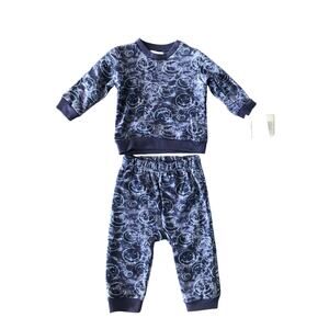 Quiltex Tie Dye Smiley Faces 2pc Sweat Set Size 6-9mo